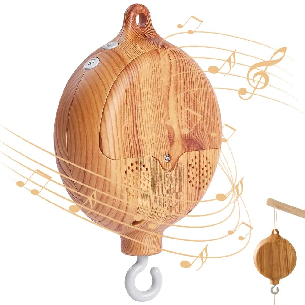 Motore Mobile per Culla, Carillon per Bambini Neonato, Babe Carillon per Culla con Campana e 35 Melodie, Carillons Mobile a Batteria Riproduce,Lettino Neonato Mobiles Musicale Appeso Campanello