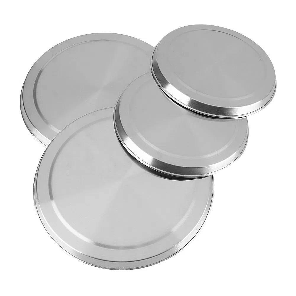 Set coprifornelli in Acciaio Inox, 4 Pezzi Coperchio di Protezione in Acciaio Inox, Coperchio di Protezione Set per fornelli elettrici