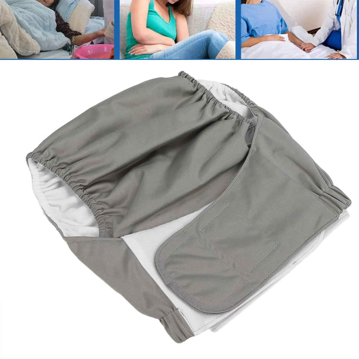 Pannolini per adulti riutilizzabili lavabili, panno di buon assorbimento pannolini per adulti impermeabili traspiranti riutilizzabili per donne incinte per anziani per disabili