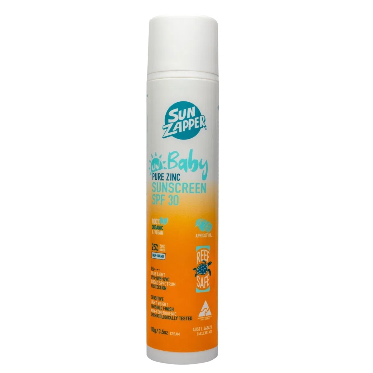 Sun Zapper Pure Zinc Natural Baby Mineral Sunscreen SPF 30 Baby Sun Cream