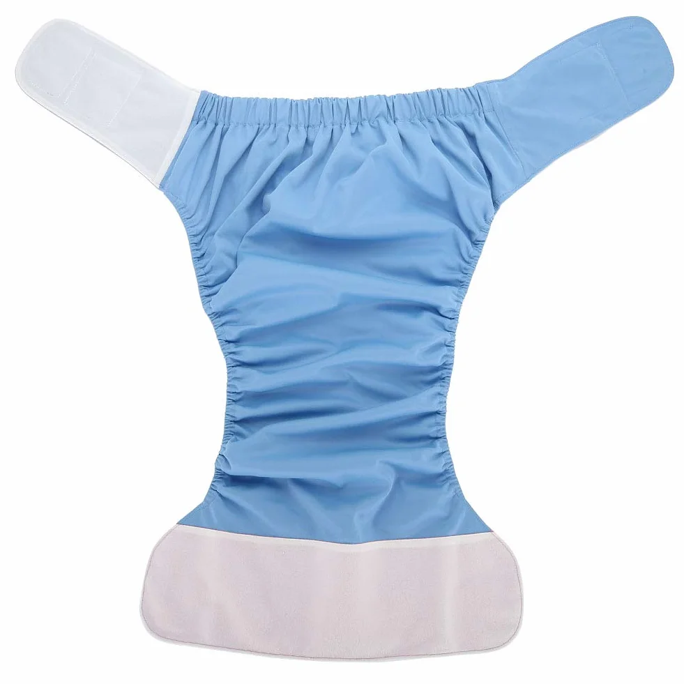 Pannolini di stoffa Pannolini per incontinenza Adulti Regolabile Lavabile Tasca a doppia apertura Riutilizzabili Pannolini di stoffa a prova di perdite per assistenza ai disabili (Blu)