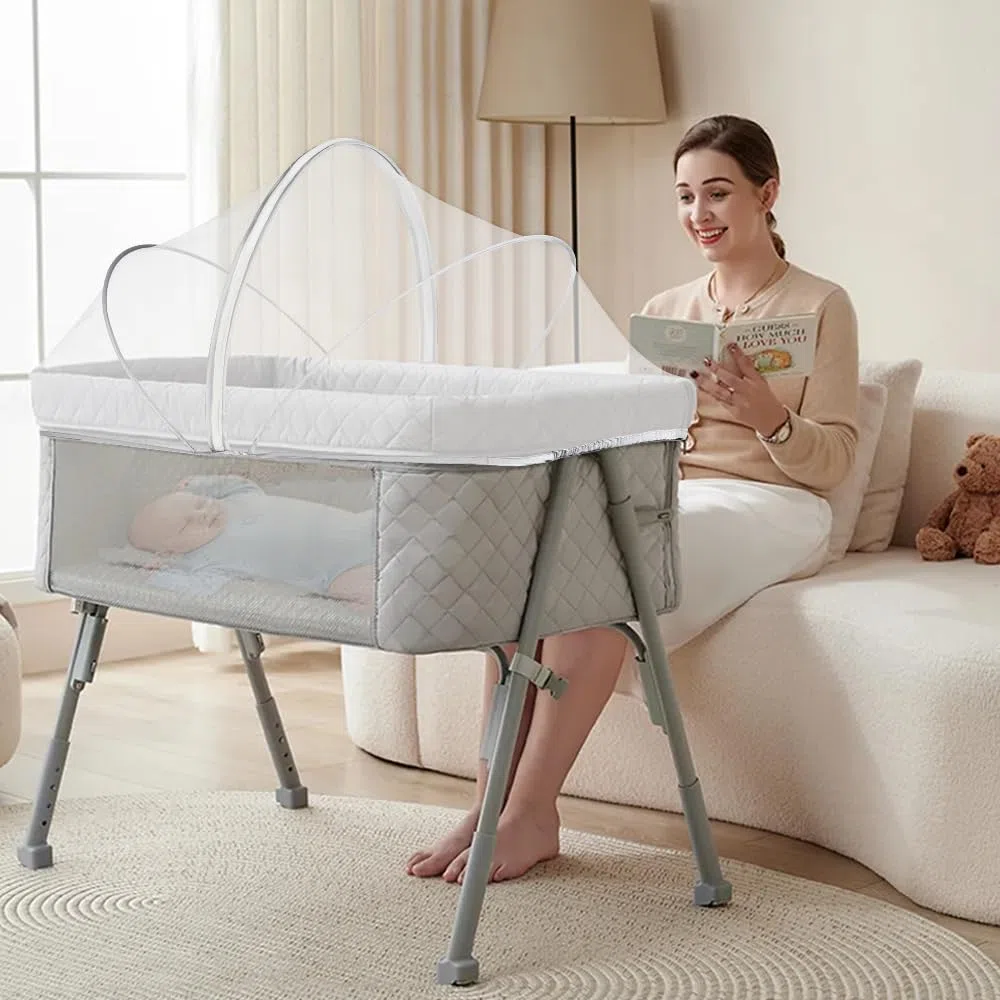 mizikuu Zanzariera Culla Neonato, Zanzariera per Lettino Universale 55x100cm con Cerniera a 2 Vie Portatile Traspirante Zanzariere per culla per Camera da Letto Familiare, Campeggio, Bianco