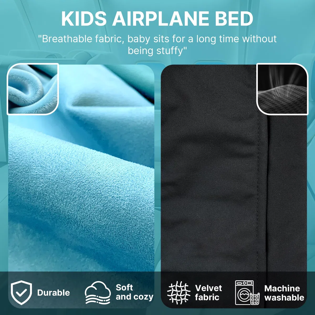 Lettino per bambini in aereo, da 1 a 12 mesi, accessorio essenziale per i viaggi in aereo, lettino portatile per neonati in aereo, adatto per il volo