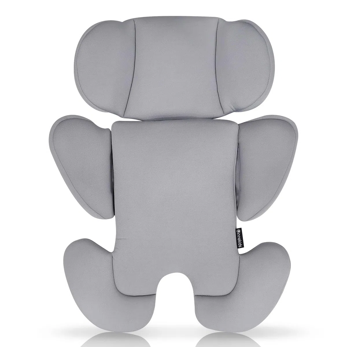 Innokids inserto per seggiolino auto per neonati, morbido e imbottito, supporto per la testa rimovibile e supporto laterale per seggiolini auto, passeggini, altalene (grigio chiaro)