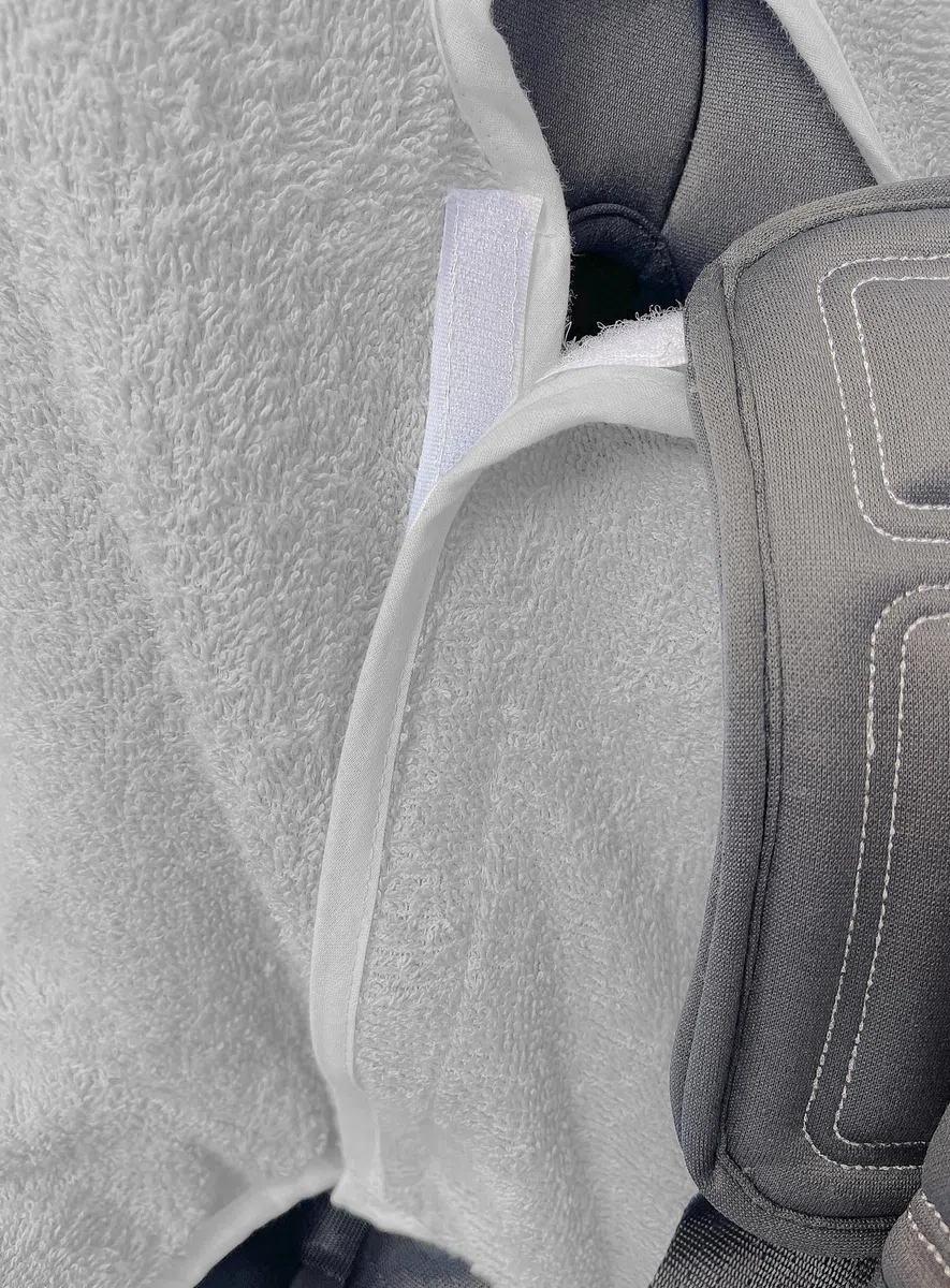 Andy & Helen 9001 Copri Seggiolone Auto Spugna di Cotone 100% Copriseduta Universale, Antiallergico per Bambino e Neonato - Made in Italy (Grigio)