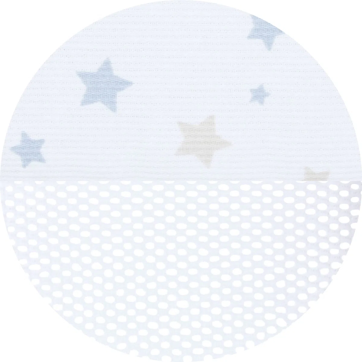 Babybay Babynest Mesh-Piqué Suitable For Model Original, White Starsmix Sand/Azure - 180 g