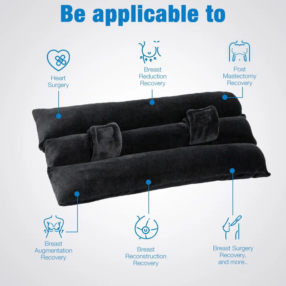 Cuscino per cintura di sicurezza per mastectomia post-chirurgia, cuscino di supporto per recupero cardiochirurgico, morbido rivestimento per cintura di sicurezza auto, protezione per cintura