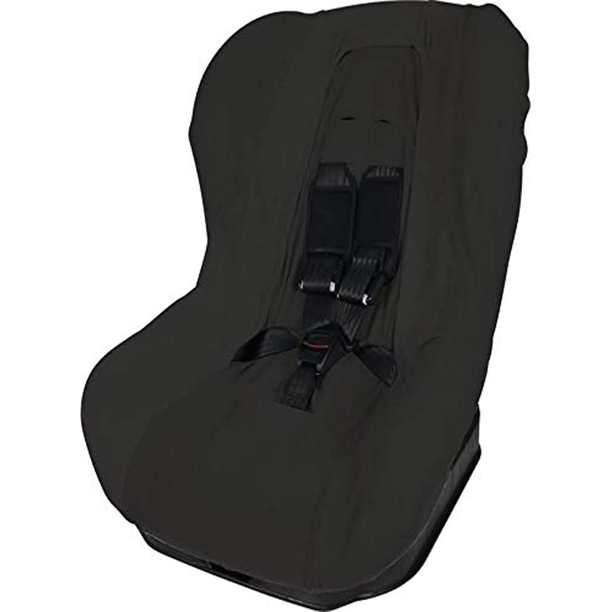 Dooky Black Uni - Coprisedile universale per seggiolino, per molti modelli comuni, gruppo di età 1+ 9-18 kg, sistema di cintura a 3 e 5 punti, colore nero