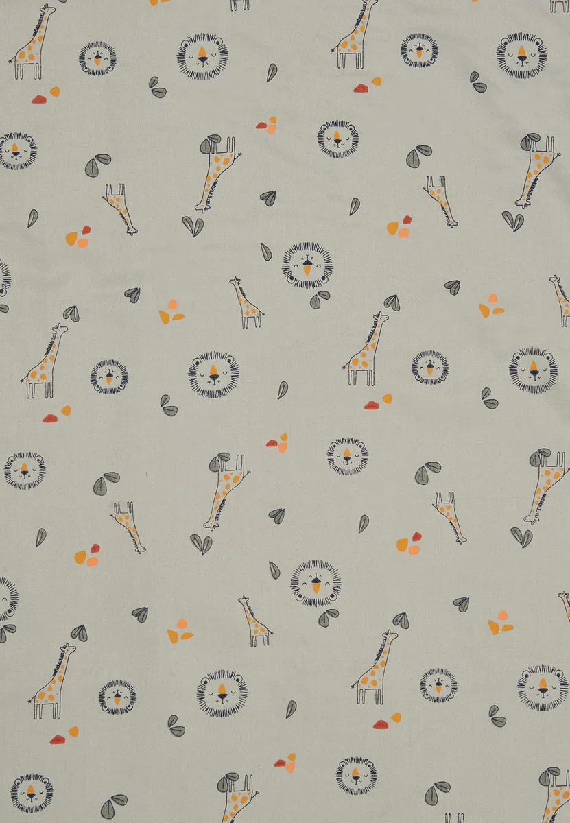 Sterntaler Coperta UV per neonati, giraffa e leone, tessuto misto cotone con materiale idrocool che regola l'umidità, utilizzabile su entrambi i lati con grazioso ricamo, grigio pietra