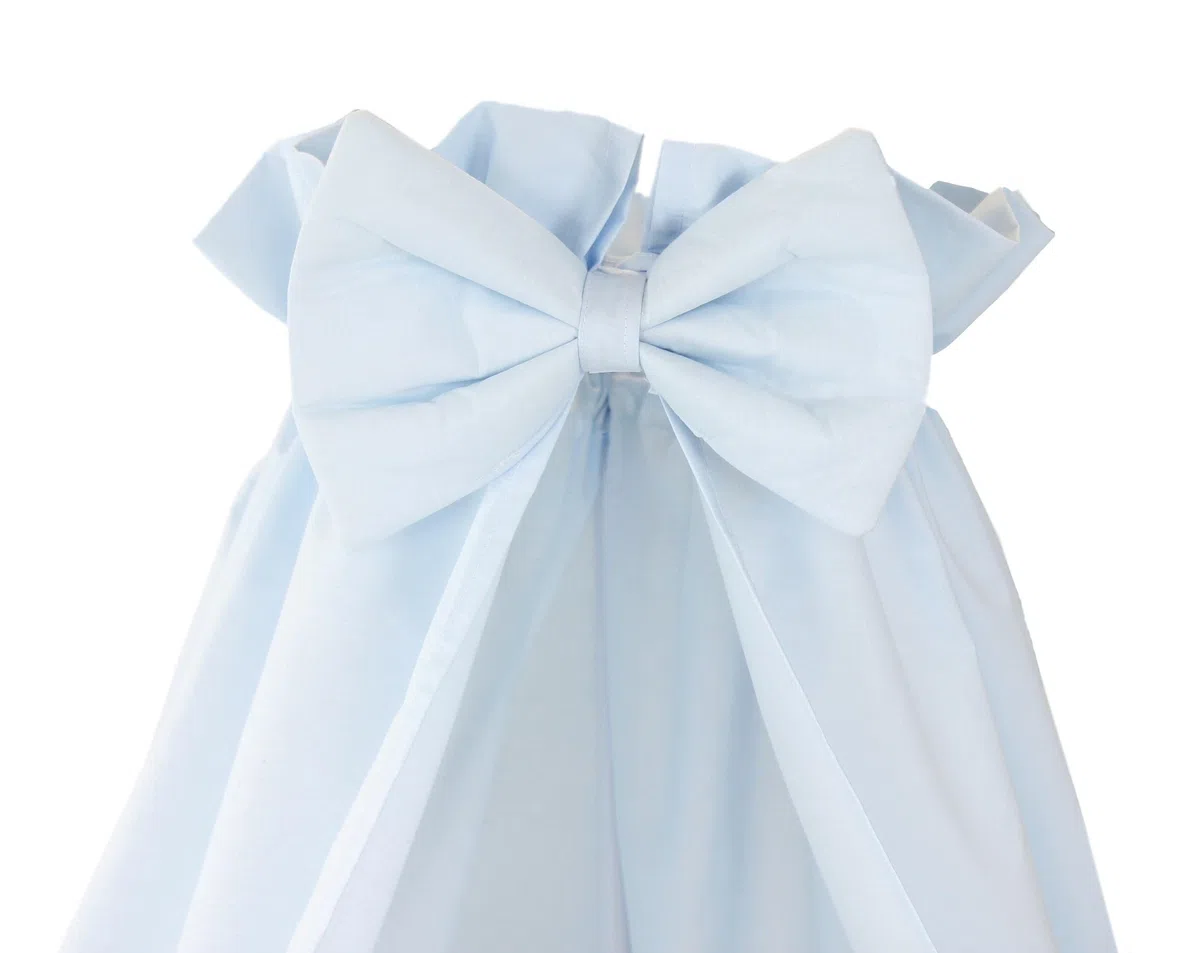 TupTam Baldacchino per Letto per Bambini con Fiocco, Blu, c. 160x240 cm