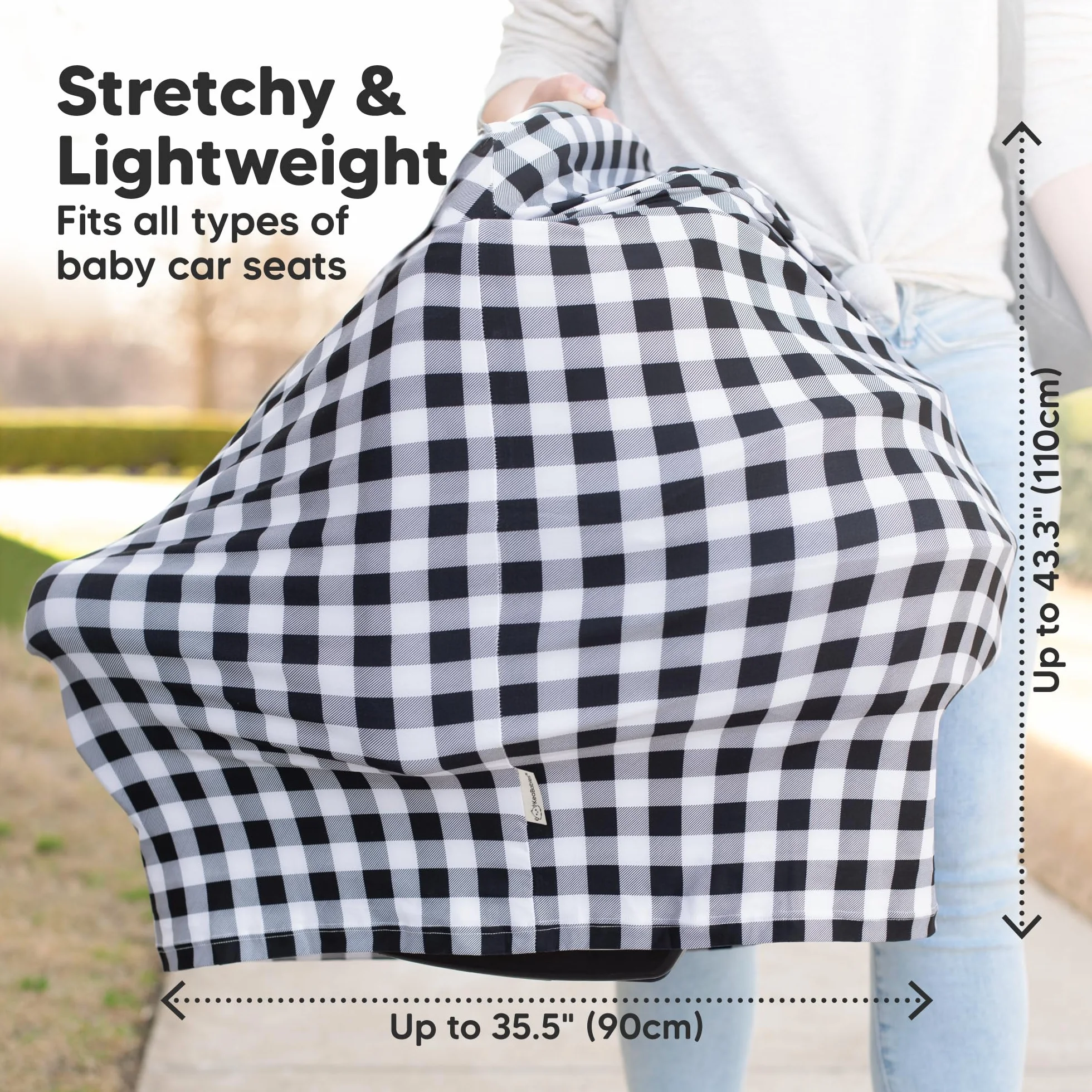 KeaBabies telo allattato per viaggiare - Multifunzionale, morbido e traspirante Nursing Breastfeeding Cover, rivestimento per sedili per neonati, rivestimento per carrozzine per bambini (Herringbone)