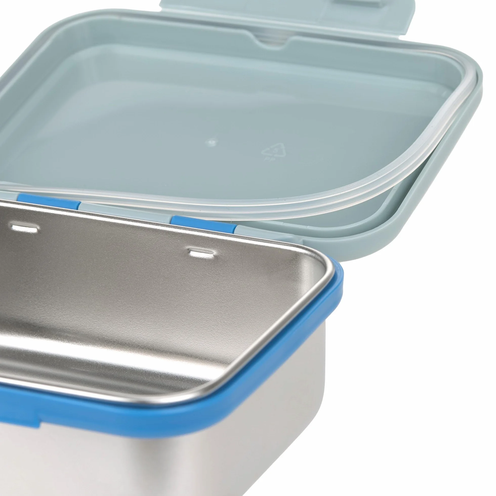 LÄSSIG Scatola per il pranzo dei bambini Scatola per il pranzo in acciaio inox Scatola per la colazione Scuola dell'infanzia sostenibile/Lunchbox Stainless Steel Sunny Explorer green/blue