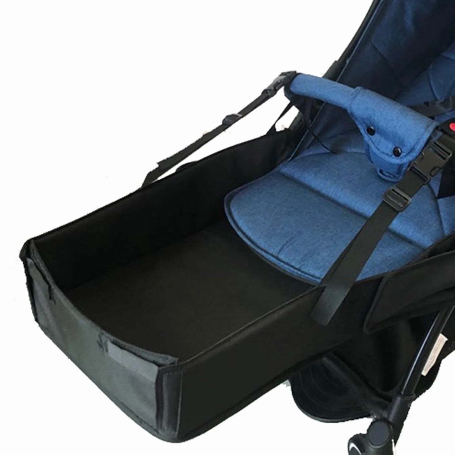 perfk Poggiapiedi per passeggino Confortevole 19 pollici Accs Nero Regolabile Oxford Passeggino durevole Poggiapiedi Prolunga per carrozzina per passeggino