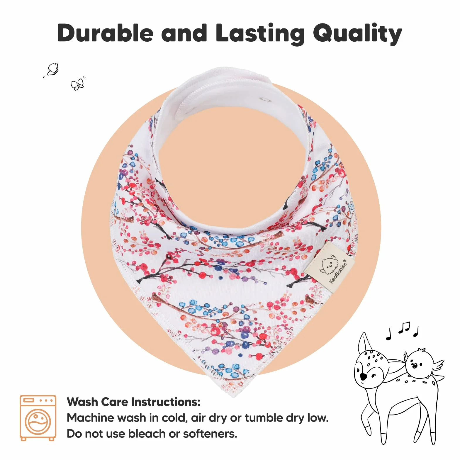 KeaBabies Baby Bandana Sabber Bambini per ragazze - Super-assorbente Bandana Bambini di cotone biologico - Baby Sabber Bambini - Bambini per Denti