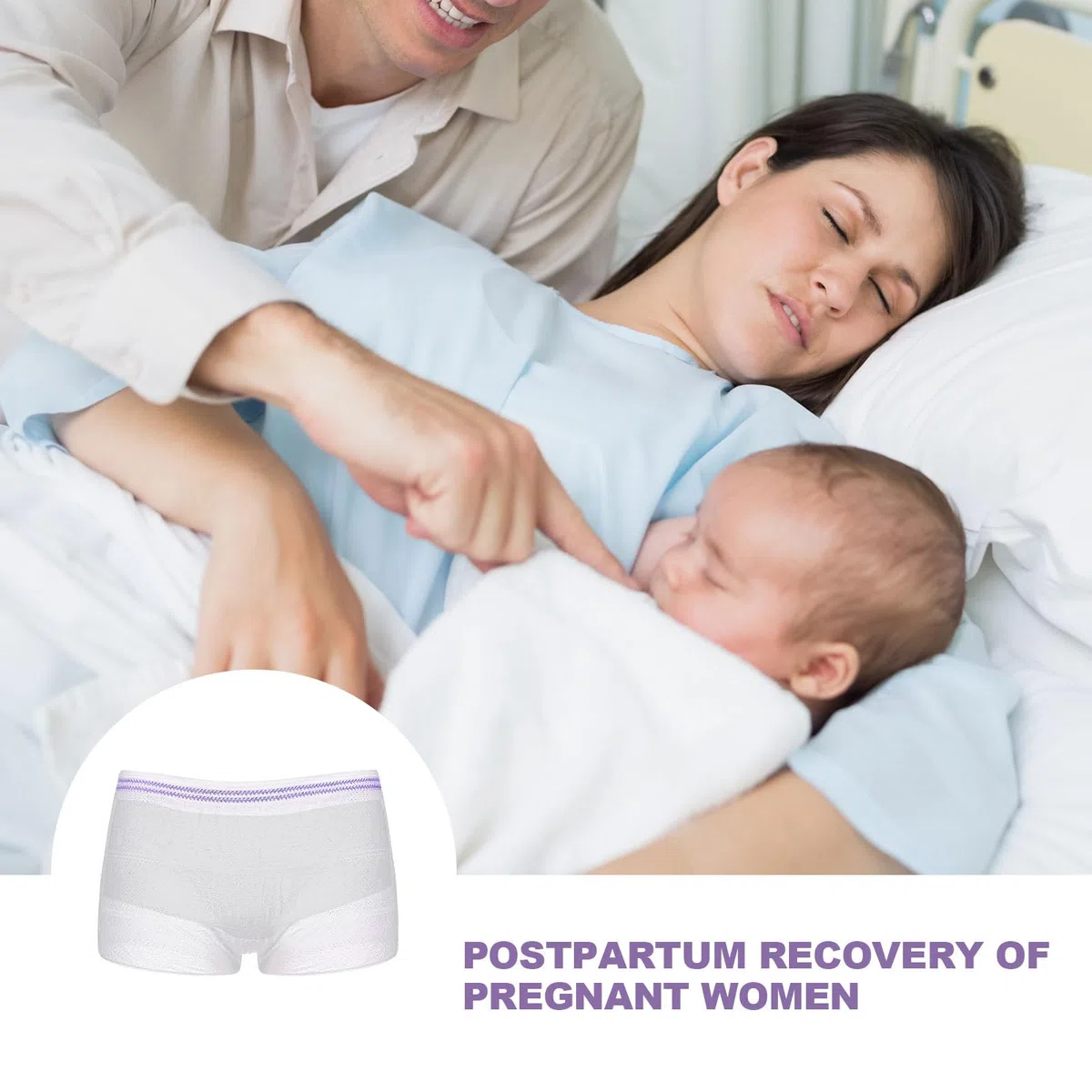 FUIPVGI Confezione da 4 pantaloni a rete riutilizzabili, per incontinenza, mutandine usa e getta da donna, per viaggi, donne incinte, incontinenza