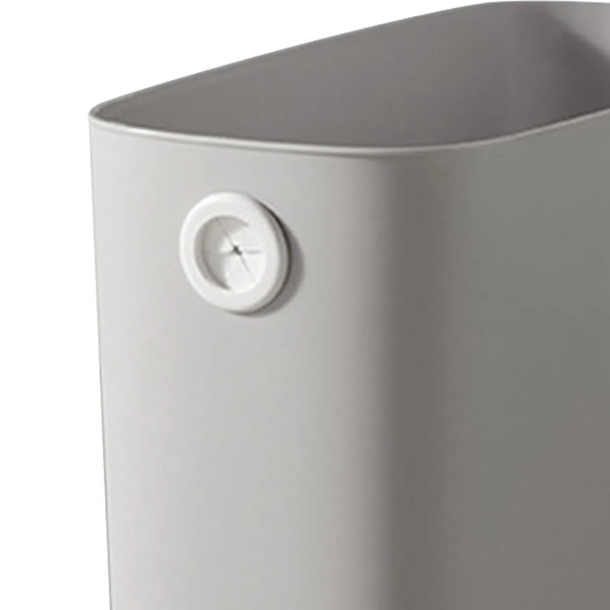 Haofy Cestino per Rifiuti in Plastica, Pattumiera Sottile con Coperchio Aperto per Ufficio Domestico, 11x10,6x5,1 (Grigio caldo)