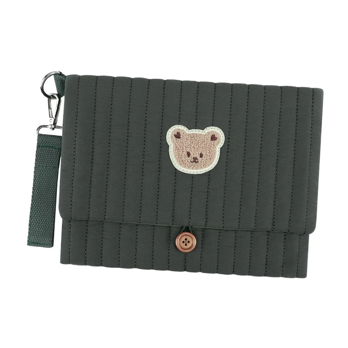 Borsa Organizer Pieghevole per Pannolini in Tessuto, Borsa da Viaggio Multifunzionale per Pannolini per Campeggio, Verde