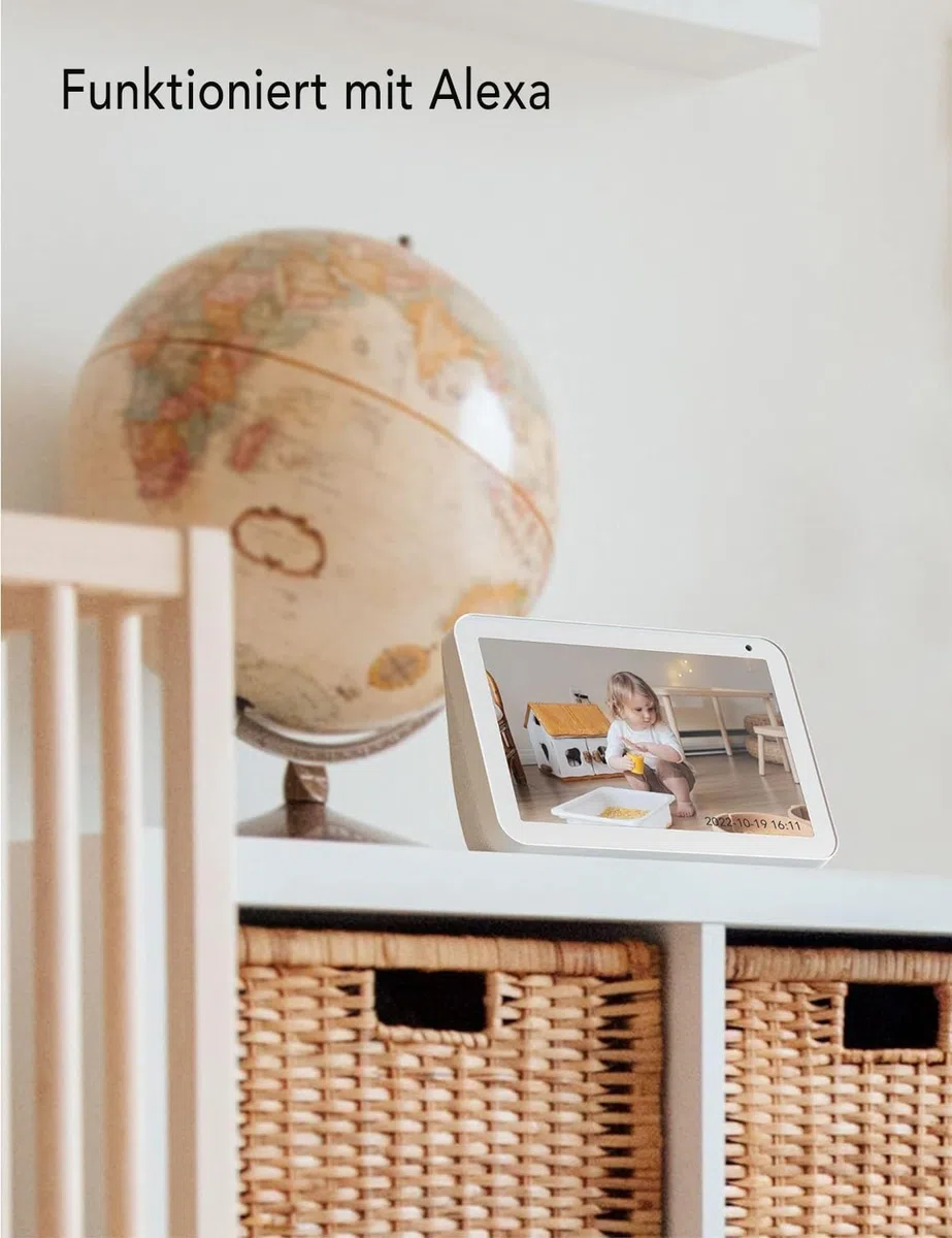 Nooie Telecamera IP Wi-Fi telecamera di sorveglianza 1080P per interni con app e rilevatore di movimento visione notturna per controllare i bambini 2 vie Audio Cloud Service