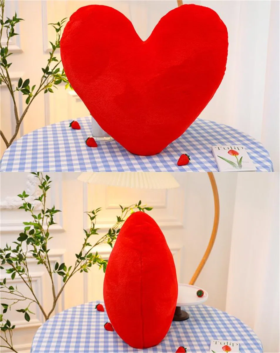 Cuscino a cuore, per cameretta dei bambini, a forma di cuore, per ragazze e ragazzi, decorazione per la camera da letto (cuore giallo, 50 cm)