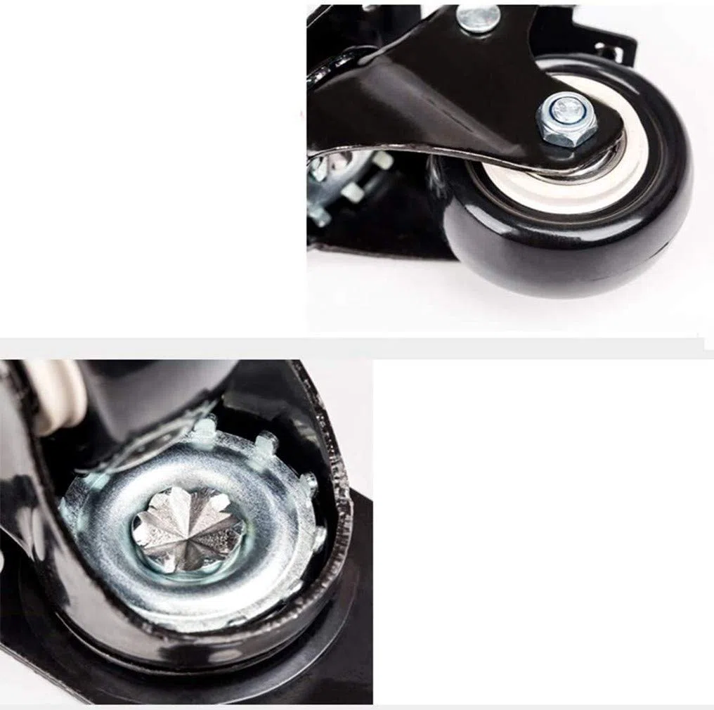 Ruota Girevole Leggera E Pratica A Tubo Tondo Con Freni, Rotella Con Doppio Cuscinetto Da 2 Pollici, TIANHEY, Silenzioso E Resistente All'usura, Per Carrelli, 4 Count