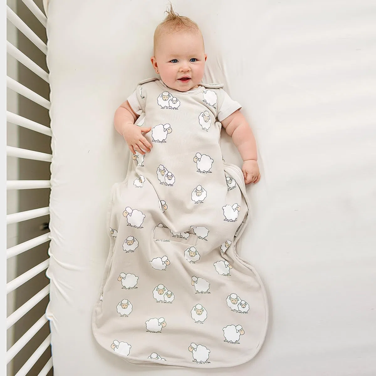 Woolino 4 Stagioni Sacco a Pelo in Lana Merino - Misurare Universale con Cerniera a Due Vie Regolabile per Bambini (2-24 Mesi)