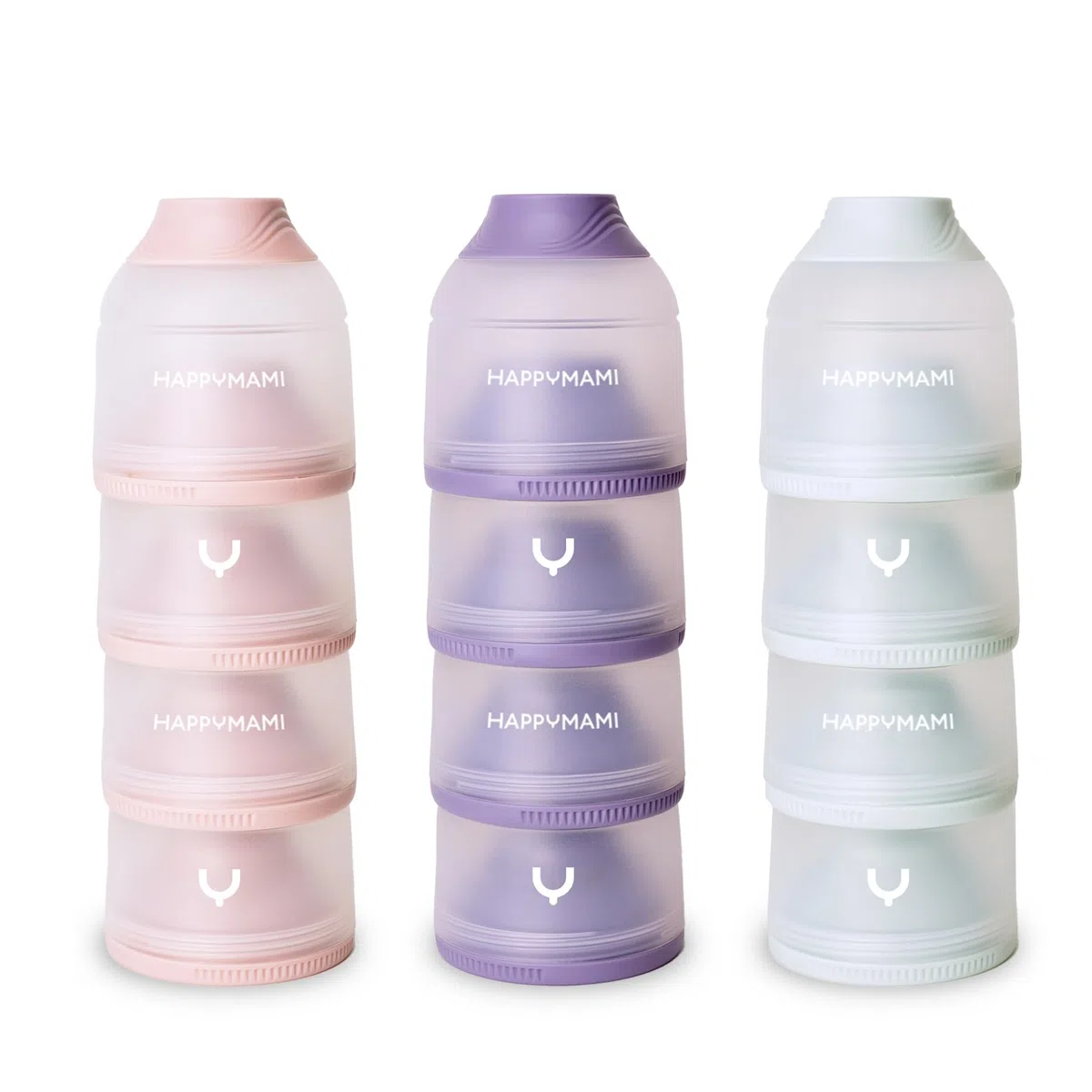 Happymami,Confezione dosatore latte in polvere + thermos da 500 ml, regalo neonato, set di alimentazione per il tuo bambino, senza BPA, superficie interna antiaderente (Menta morbida) (menta dolce)