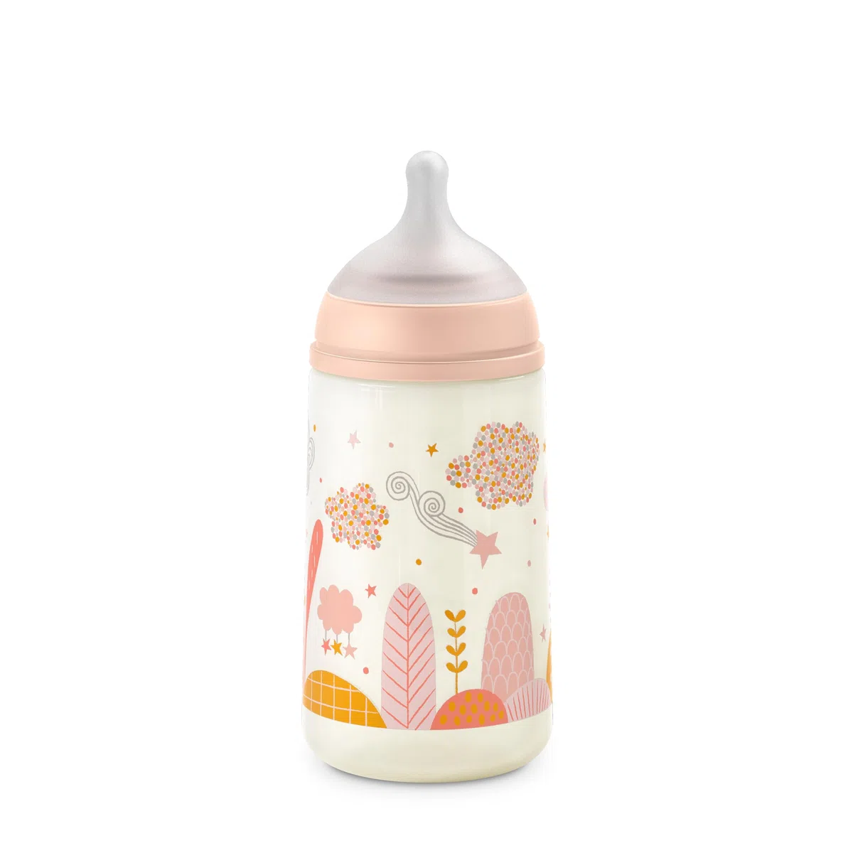 Suavinex Set Regalo Neonato, Regalo Bimbo con Biberon 270 ml Flusso Medio, M, Ciuccio 0/6 Mesi e Catenella Porta Ciuccio in Tessuto, per Bambini 0/6 Mesi, Tettarelle in Silicone Sx Pro, Dreams Rosa