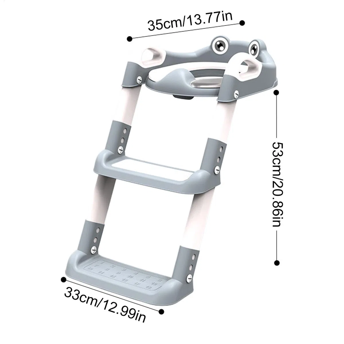 Sedile pieghevole per addestramento WC, sedile a scaletta per bambini, 50 x 32 x 30 cm, regolabile, sedia per bambini, facile da usare a casa