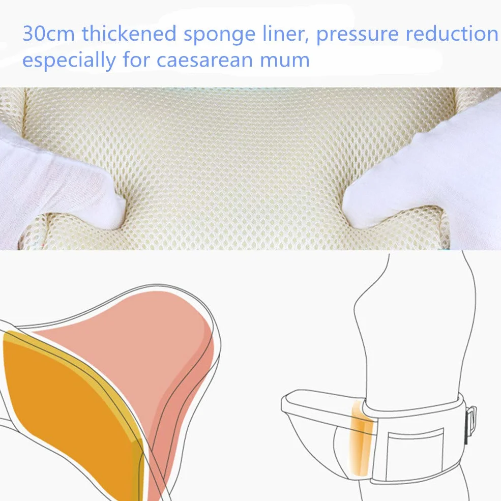 Marsupio ergonomico Hipseat con tracolla, seggiolino per seggiolino per il trasporto di bambini piccoli, peso leggero e risparmio di manodopera