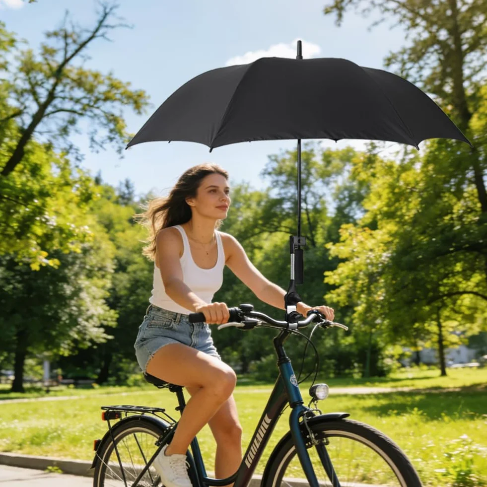 Portaombrelli Regolabile per Deambulatore e Passeggino - Supporto universale per Ombrello Ombrello Accessori per Sedia a rotelle, Bicicletta, Carrozzina, Sedia da Campeggio, Passeggino - Ombrello