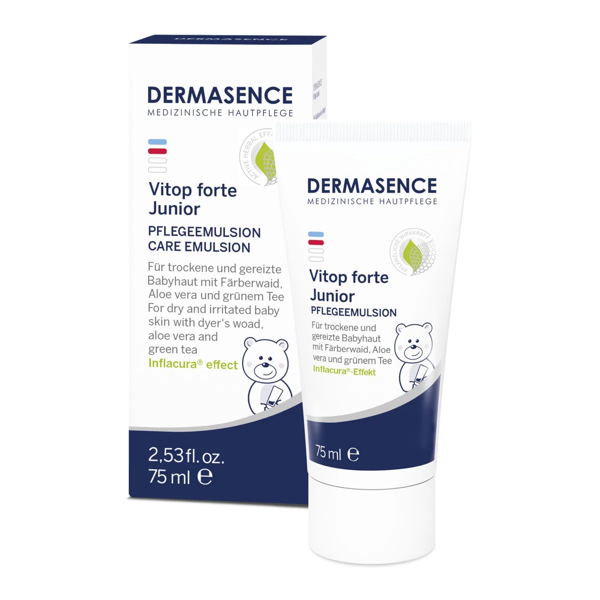 DERMASENCE Vitop forte Junior 75 ml, Crema per bambini e adulti per tutti i tipi di pelle, Crema lenitiva per pelli sensibili, Crema protettiva adatta alla dermatite atopica