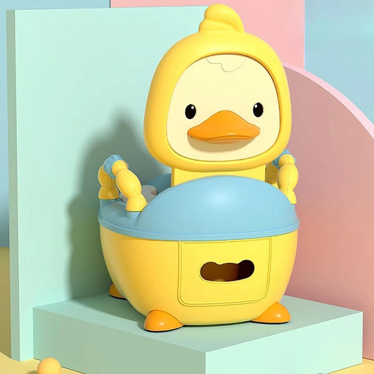perfeclan Sedile vasino da bagno in vasino per bambini, versatili portatili sedile del bagno di allenamento vasino per la guida di viaggio, Giallo