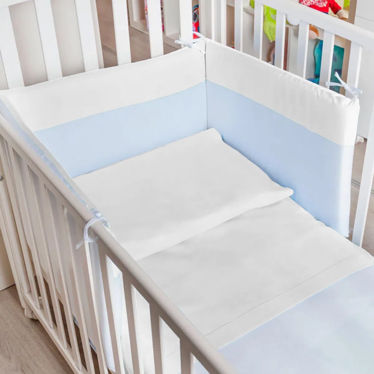 Lisola Set Lenzuola Culla Neonato, Puro Cotone, con Federa, Tinta Unita, Made in Italy, Lavabile in Lavatrice, 8 Colori Diversi, Regalo per Neonato, Maschio e Femmina (Culla, Bianco)