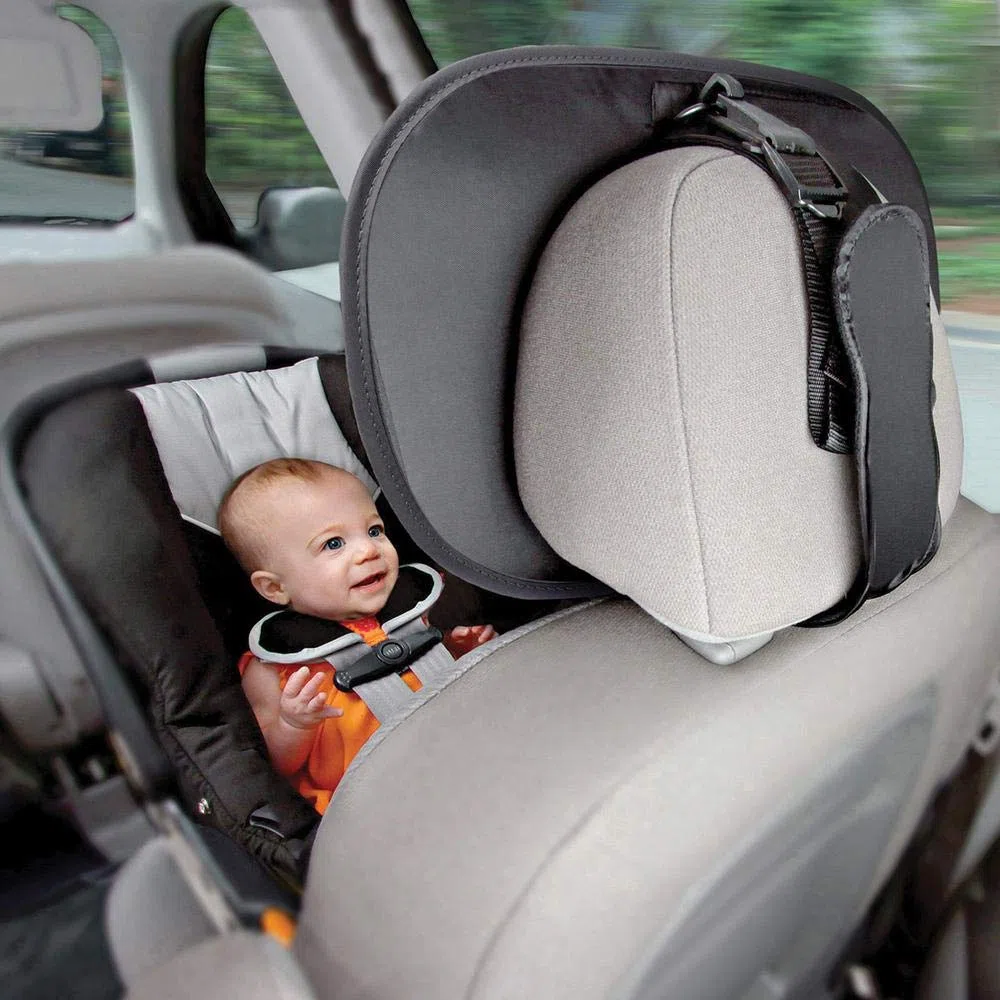 Munchkin Specchietto per seggiolino auto, Specchietto retrovisore grandangolare per bebe e bambini rivolti all'indietro, 100% infrangibile e testato contro gli urti, Accessori essenziali