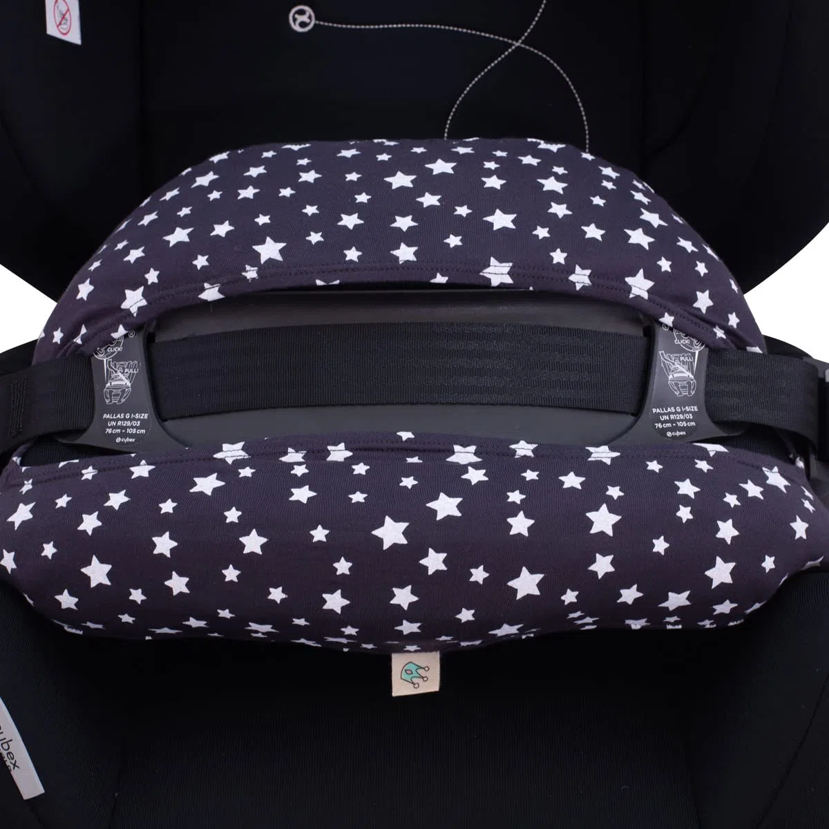 JYOKO KIDS Rivestimento per accessorio di seggiolino auto in cotone Compatibile con Cybex Pallas G I-SIZE (accessorio per le maglie G, WINTER SKY