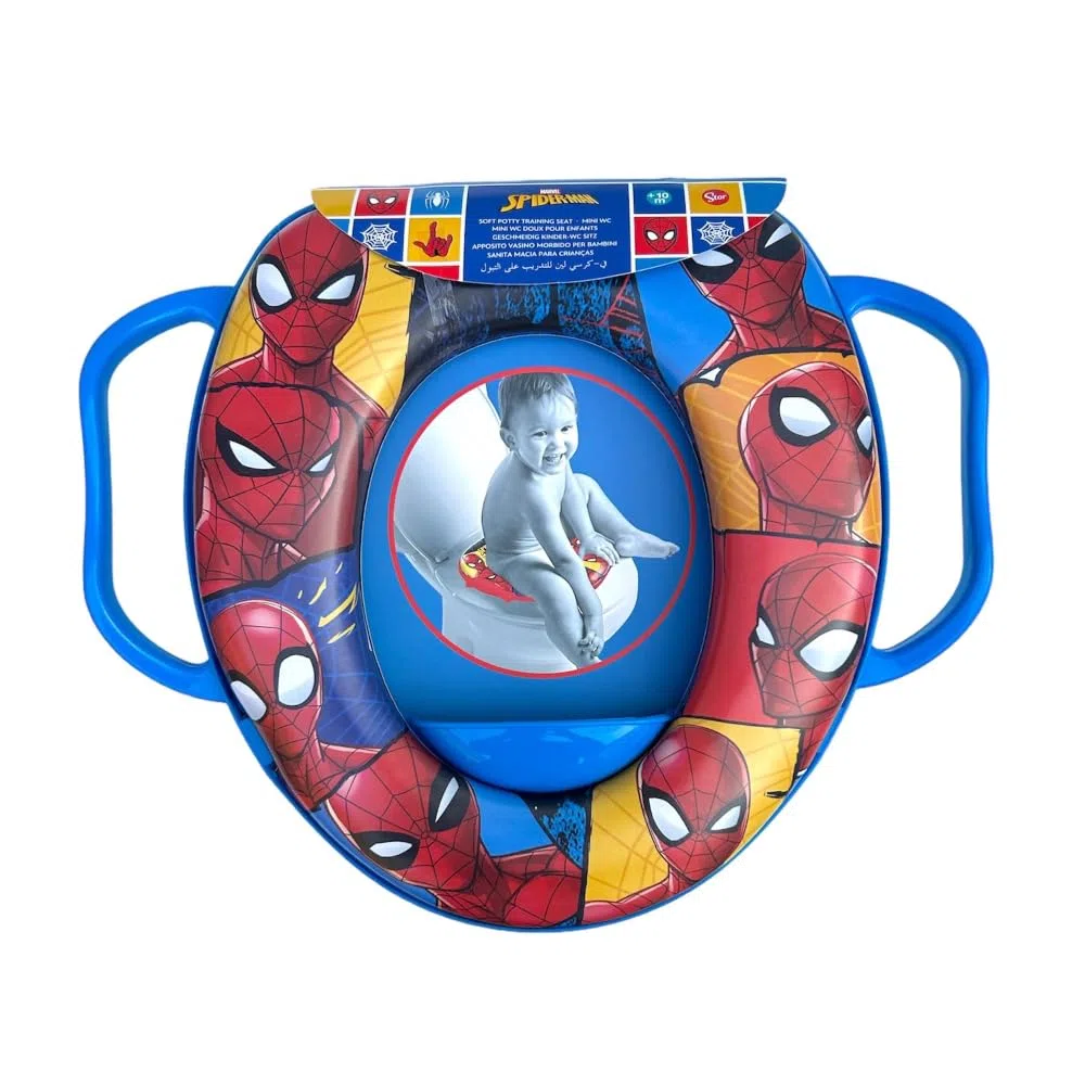 Riduttore WC per bambini Spiderman Marvel adattatore water universale con manici