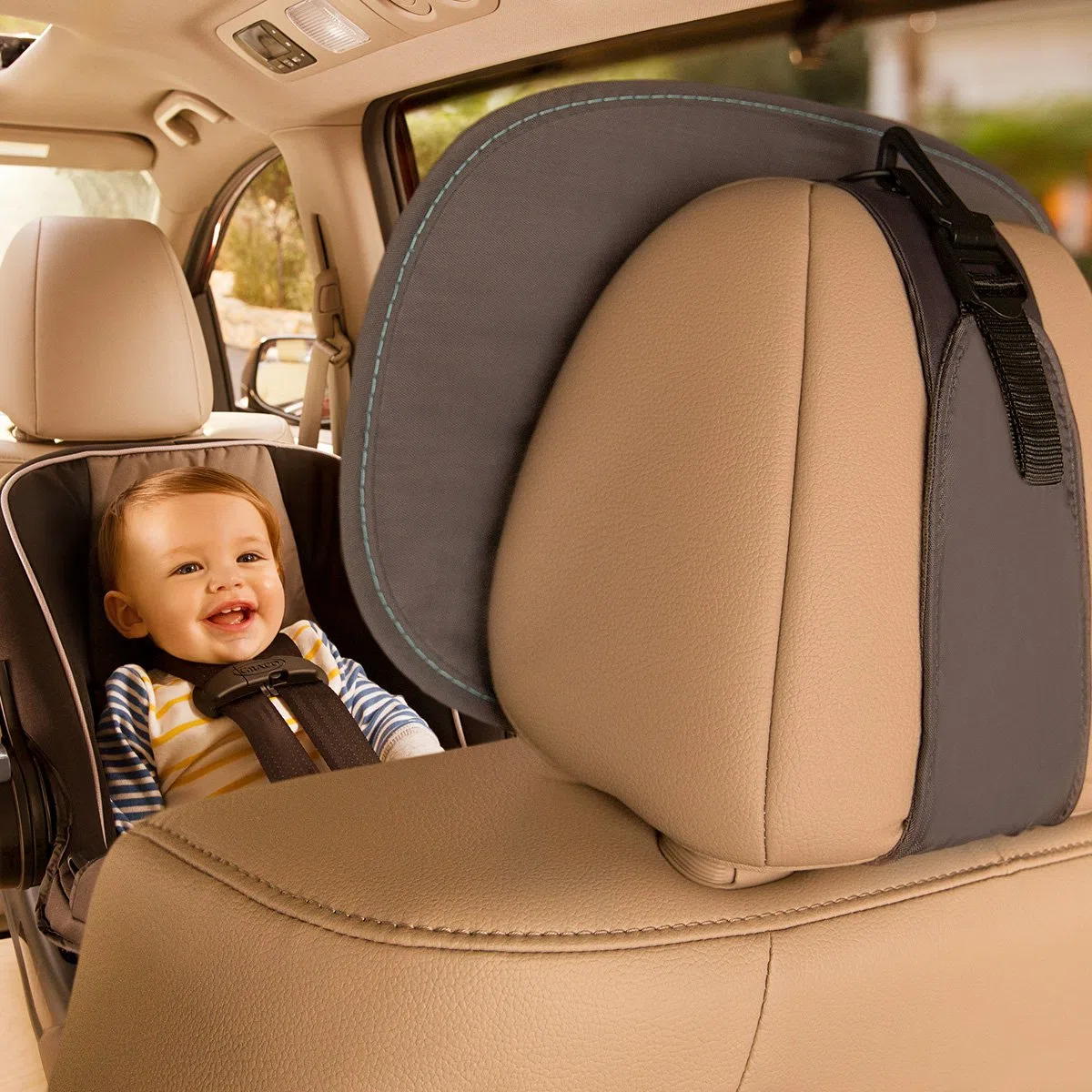 Munchkin Specchietto per seggiolino auto, Specchietto retrovisore grandangolare per bebe e bambini rivolti all'indietro, 100% infrangibile e testato contro gli urti, Accessori essenziali