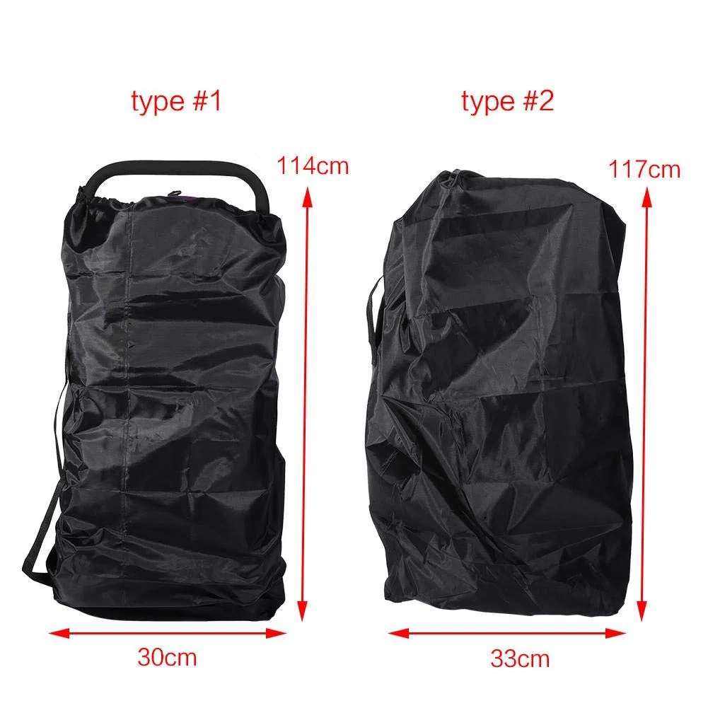 Garosa Borsa da Viaggio Universale per Passeggino, Impermeabile, Materiale Oxford, Nero, 114x30cm e 117x33cm, con Scomparti Organizzatore