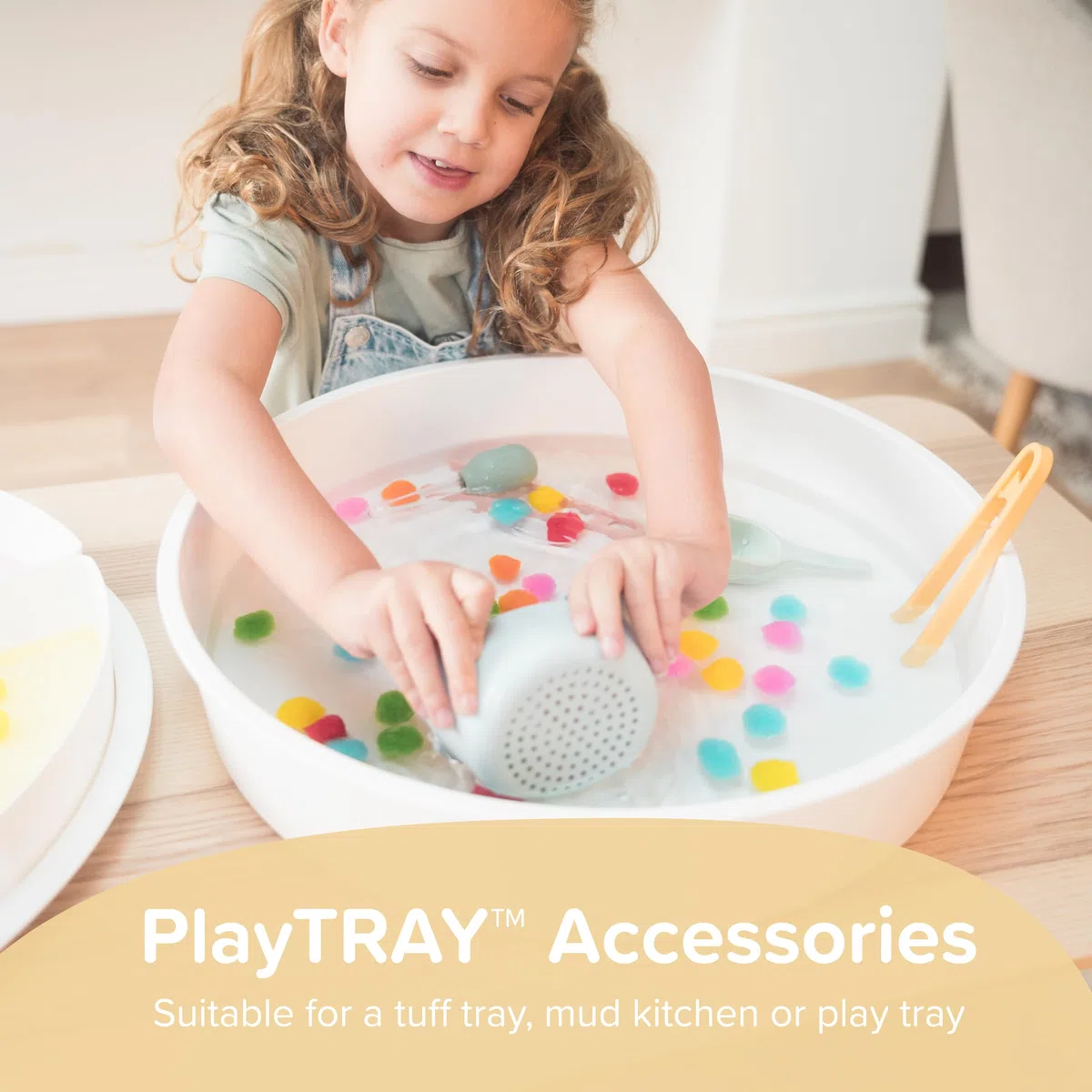 Inspire My Play,3xciotole e setaccio in silicone,Accessori perfetti per vassoio sensoriale,Giocattoli per attività e sviluppo precoce,Giocattoli per l'apprendimento Montessori