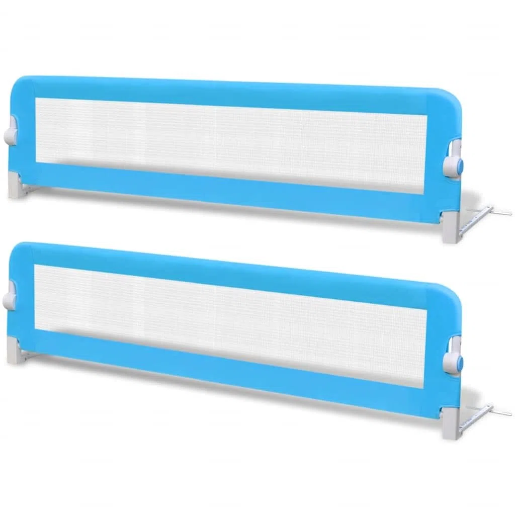 vidaXL 2 x Barriera per letto di sicurezza per bambini blu camera da letto
