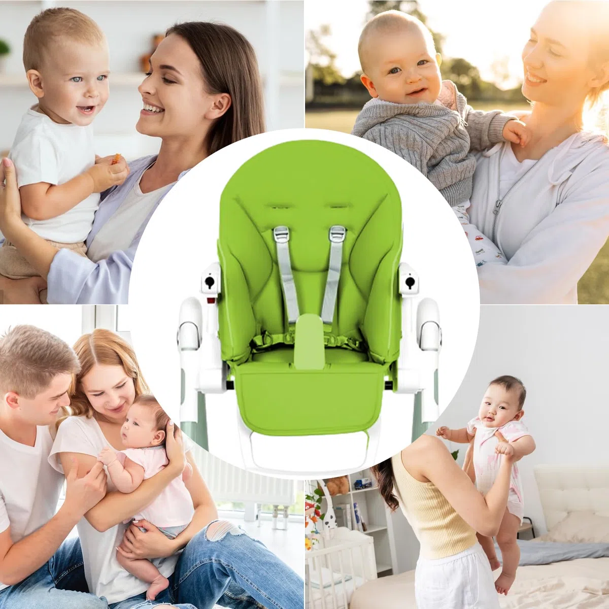 Cuscino Per Seggiolone Per Bambini - Fodera Di Ricambio Per Seggiolone, Fodera Traspirante In Similpelle Per Seggiolone Da Pranzo Per Peg-Perego, Siesta Zero3, Baoneo, KosmicJané