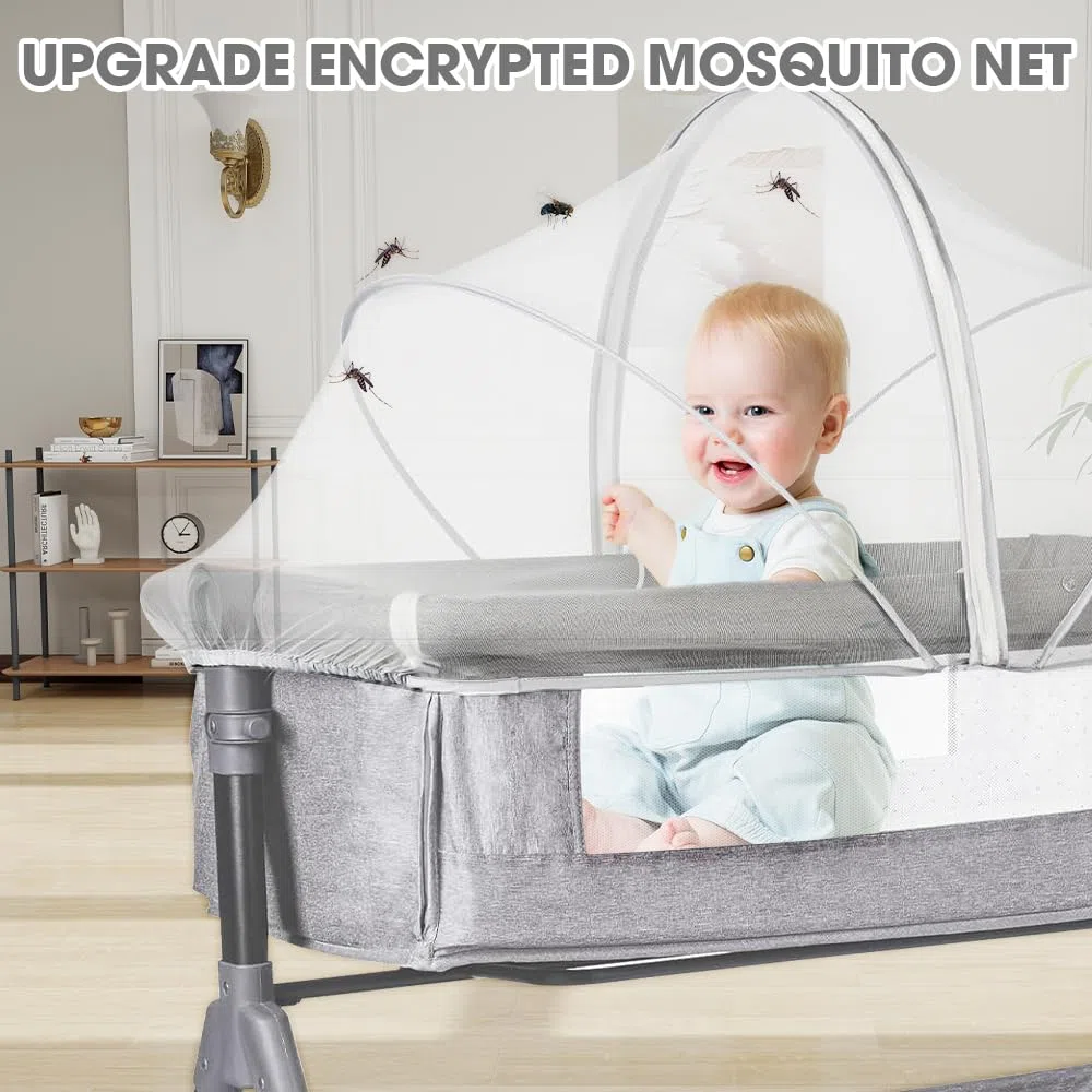 mizikuu Zanzariera Culla Neonato, Zanzariera per Lettino Universale 55x100cm con Cerniera a 2 Vie Portatile Traspirante Zanzariere per culla per Camera da Letto Familiare, Campeggio, Bianco