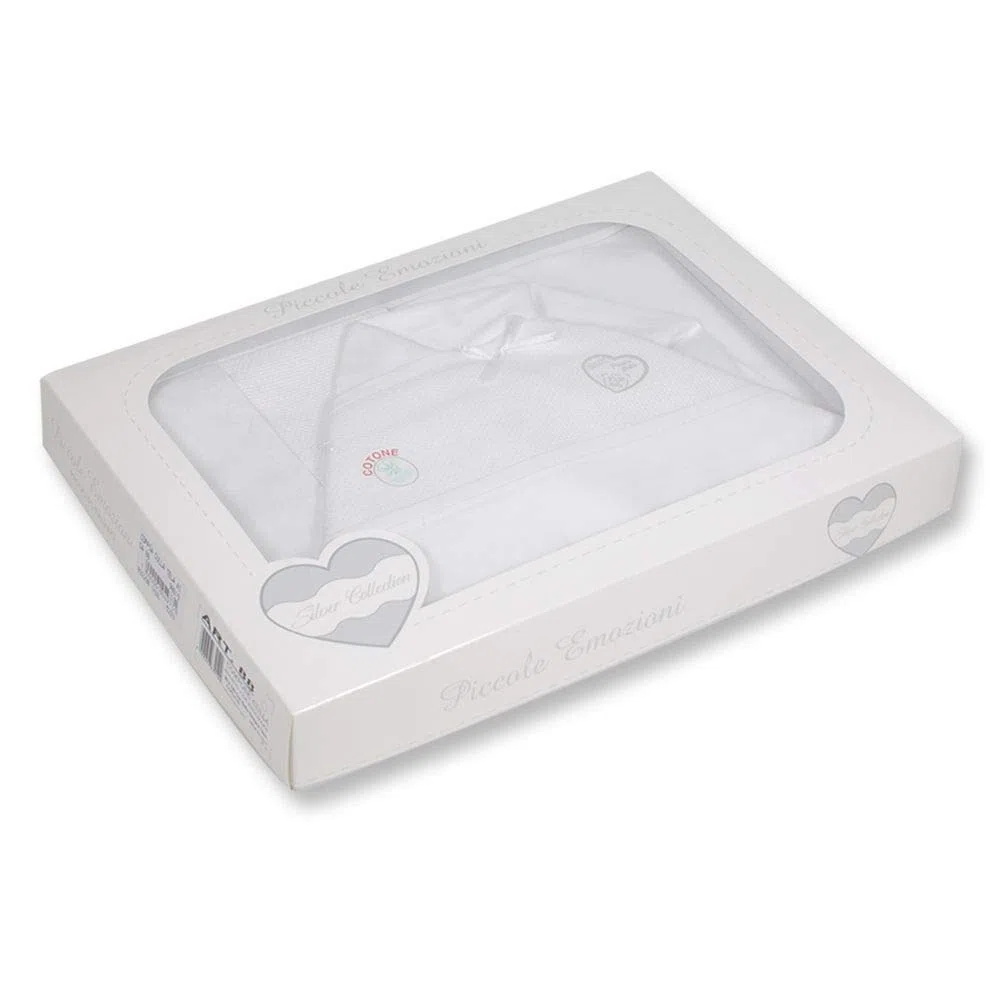 Coppia Culla Neonato Da Ricamare Tela Aida T&R Piccole Emozioni-Bianco