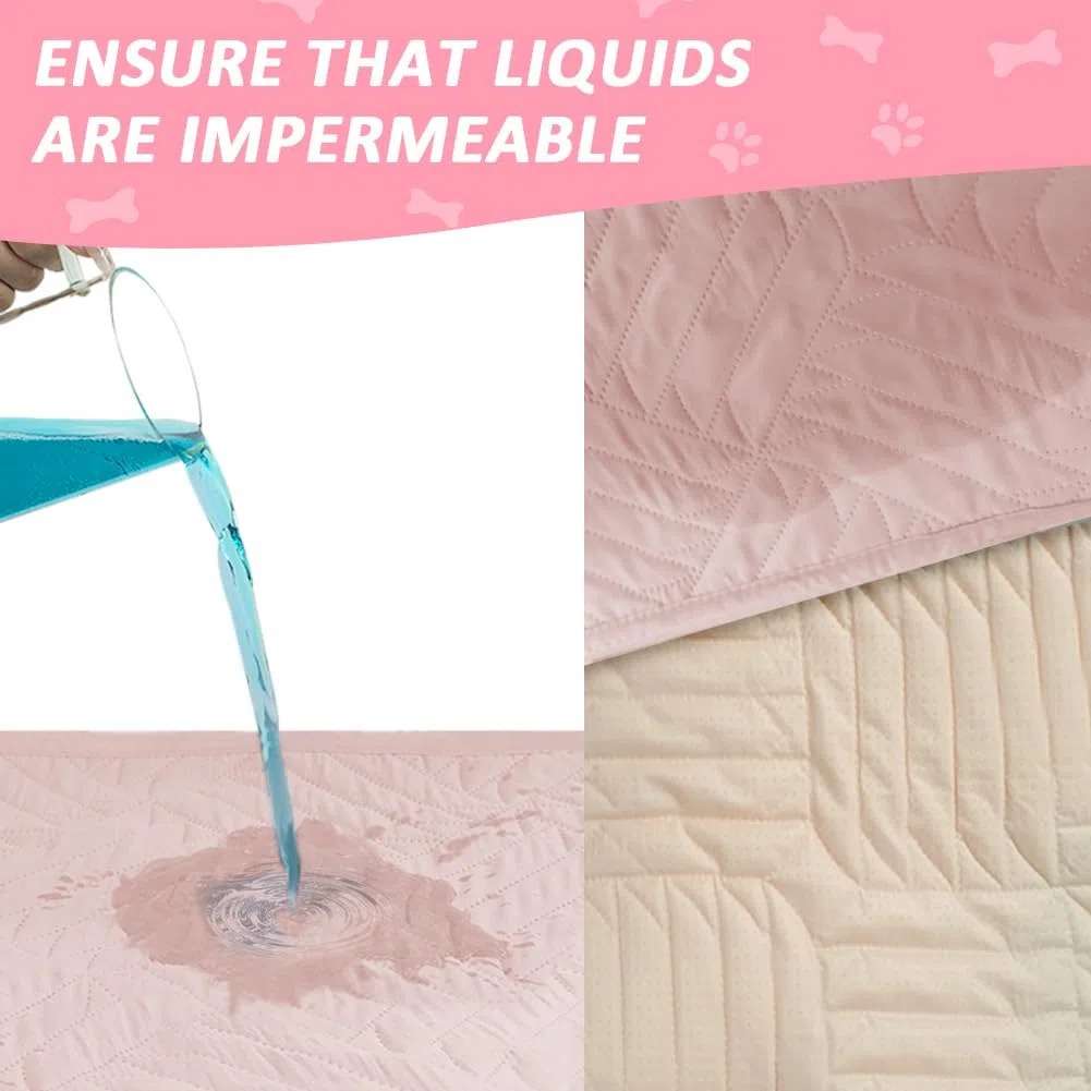 DUJUIKE Materassino Per Incontinenza lavabile, Traversa Impermeabile Assorbente, Protezioni per materassi per incontinenza, Riutilizzabili, Adatto ad adulti, neonati, anziani (Rosa, 90x150 cm)