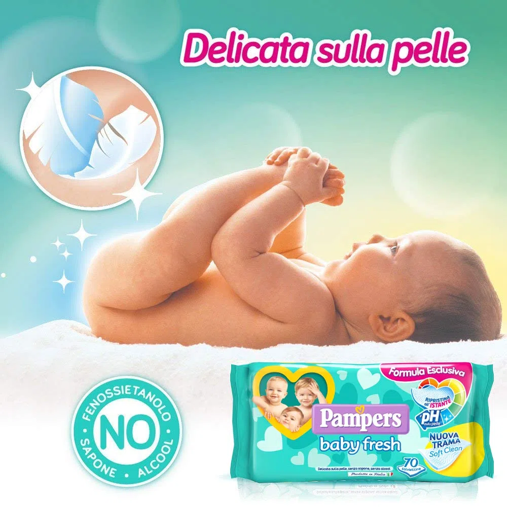 Pampers Baby Fresh Salviettine, Pacco da 490 Pezzi