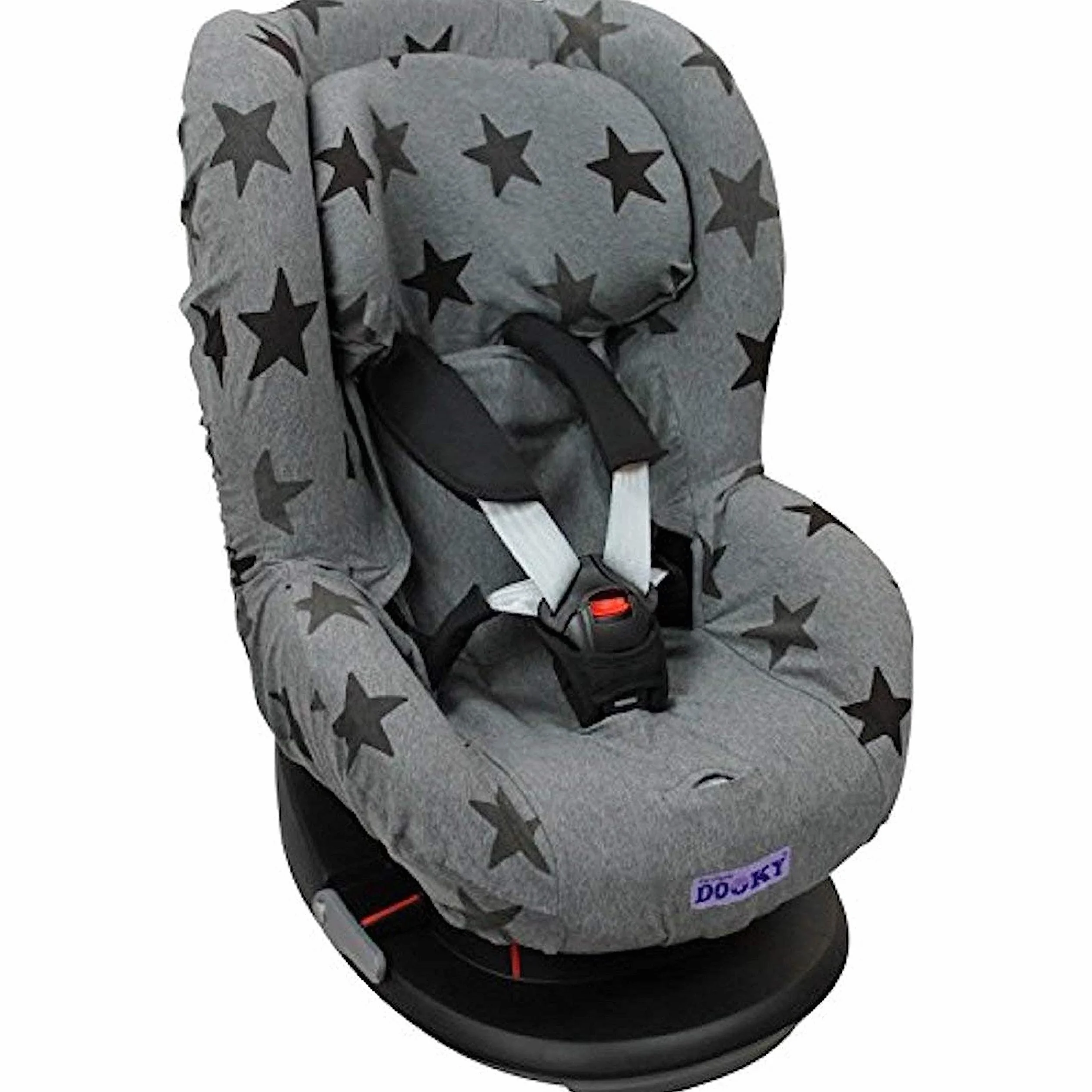 The Original Dooky 126826 Copri Seggiolino Auto Gruppo 1+ Universale, Grigio con Stelle