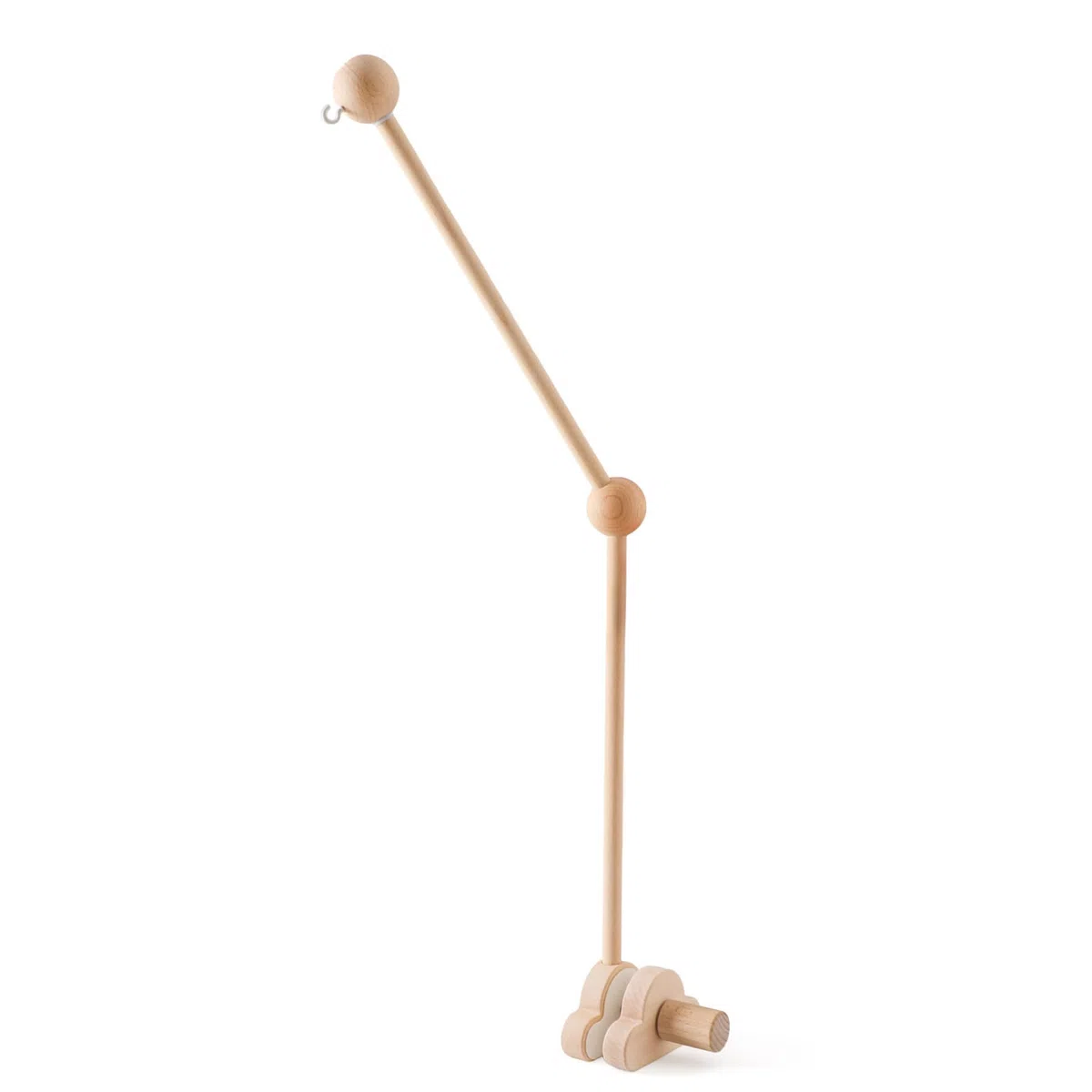 Braccio mobile per lettino da 27, 17 pollici Design a nuvola in legno Staccabile Gancio mobile per bambino regolabile in altezza Braccio per culla carino per letto Campana Campanelli eolici Gancio p
