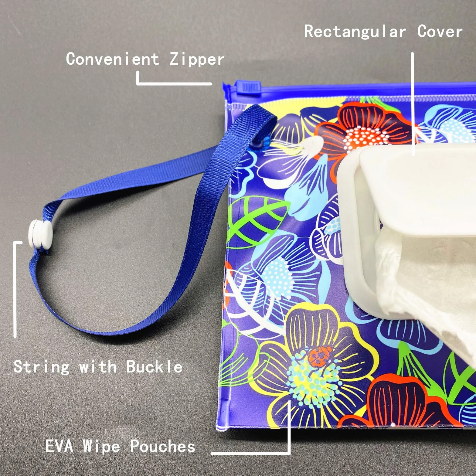 Contenitore portatile di piccole dimensioni (17,8 x 13,7 cm), dispenser di salviette riutilizzabili e ricaricabili, ecologico, pratico da viaggio (Moon Girl)