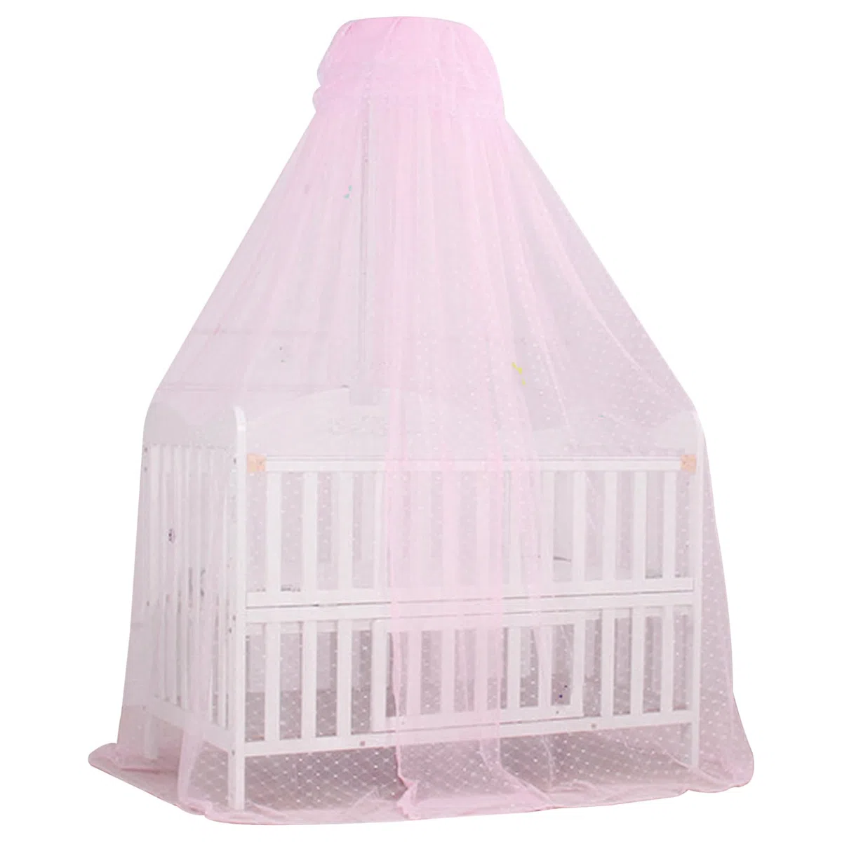 NIDONE Canopiale, tettoia traspirante in maglia fine baby -baldacchino, tenda per culla a pattern jacquard, rete di zanzare per la circonferenza di 16, 4 piedi letto per bambini