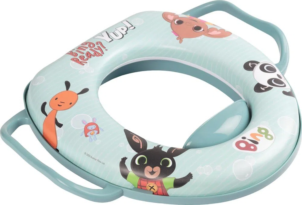 Tataway WC Morbido Bambini con Maniglie - Riduttore WC con Grafica di Bing- Seduta Comfort Antiscivolo, Facile da Pulire